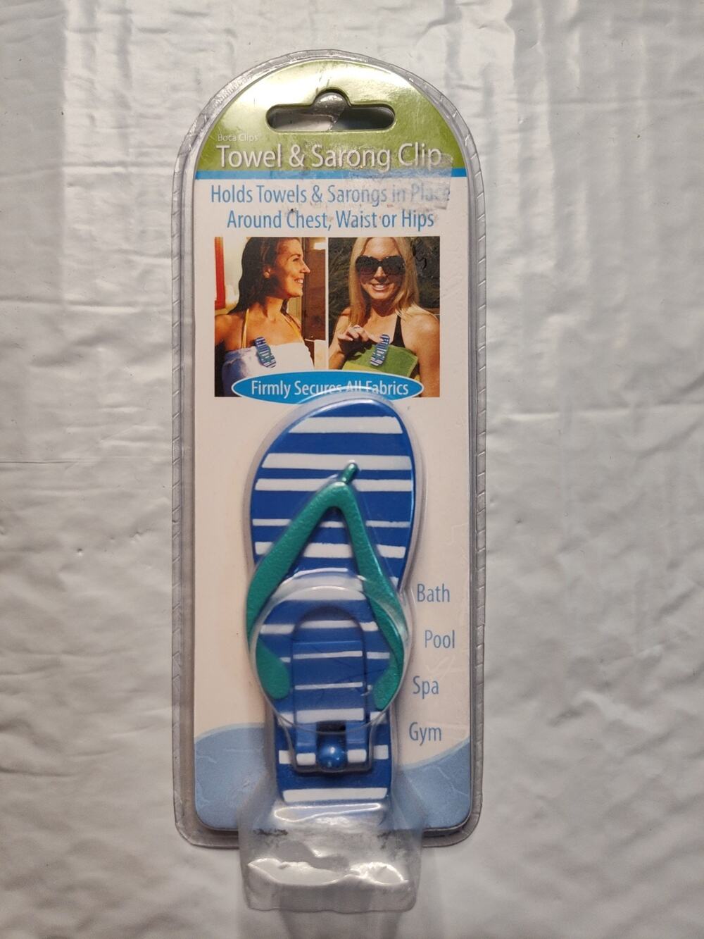 New Boca Bath Pool Spa Gym Towel Sarong Clip 3.5" H Firmly Secure All Fabric